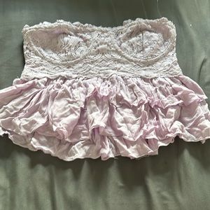 Ruffle tube top free people